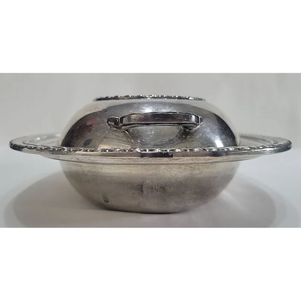 Vintage Viking EPNS Yorkshire Covered Serving Dish Silverplate V101 Oval 12